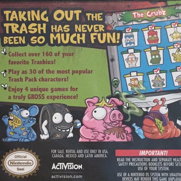The Trash Pack Nintendo DS Game The Gross Gang In Your Garbage New Sealed - Picture 7 of 14